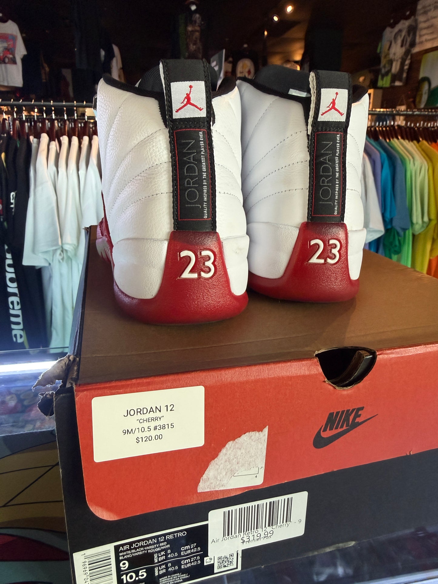 JORDAN 12 (USED), CHERRY