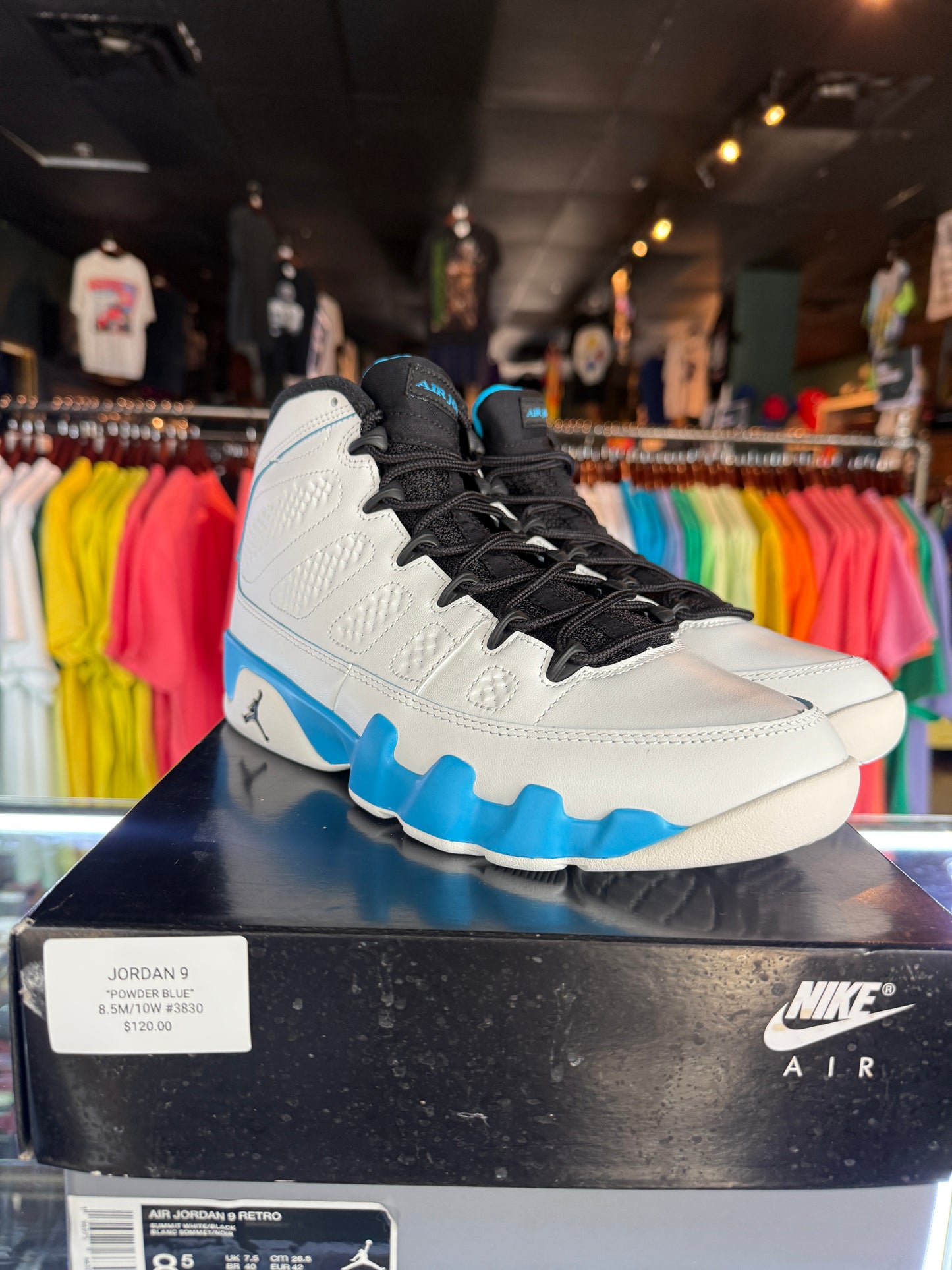 JORDAN 9 , POWDER BLUE (NEW)