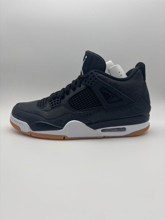 JORDAN 4 LASER BLACK GUM