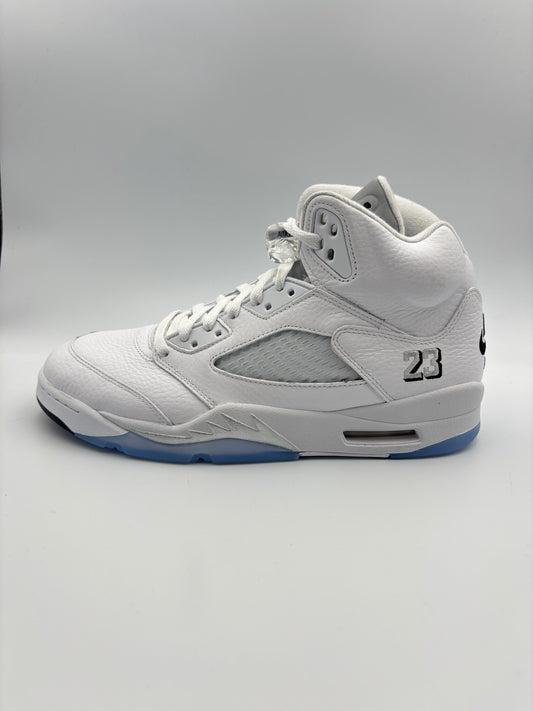 JORDAN 5 WHITE METALLIC
