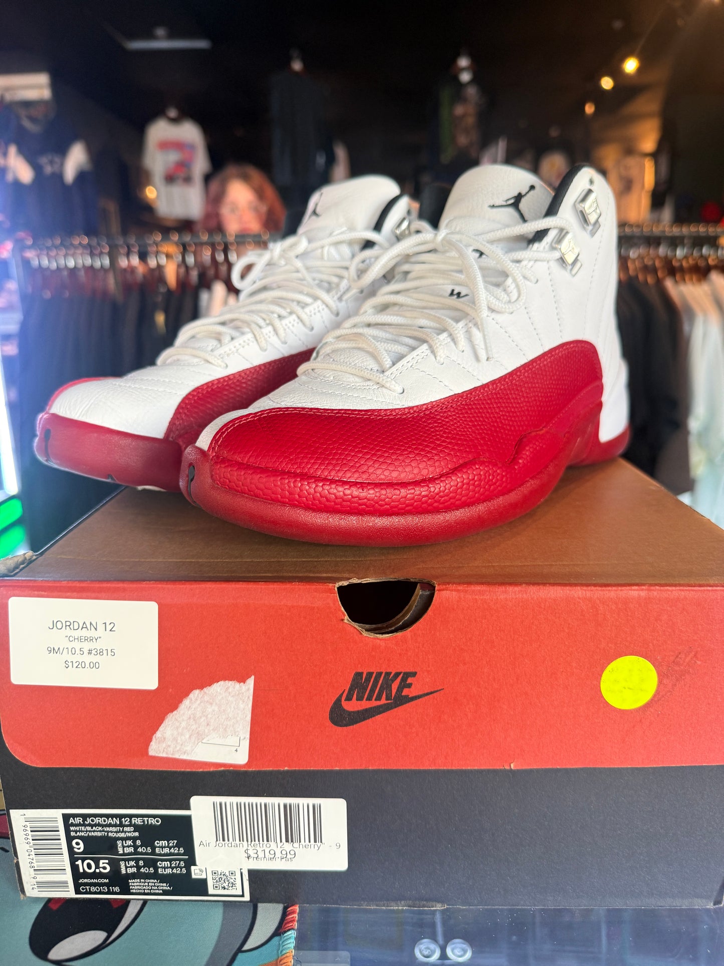 JORDAN 12 (USED), CHERRY