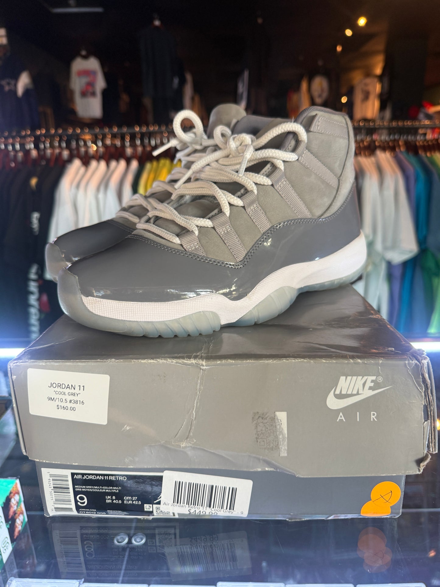 JORDAN 11 (USED), COOL GREY