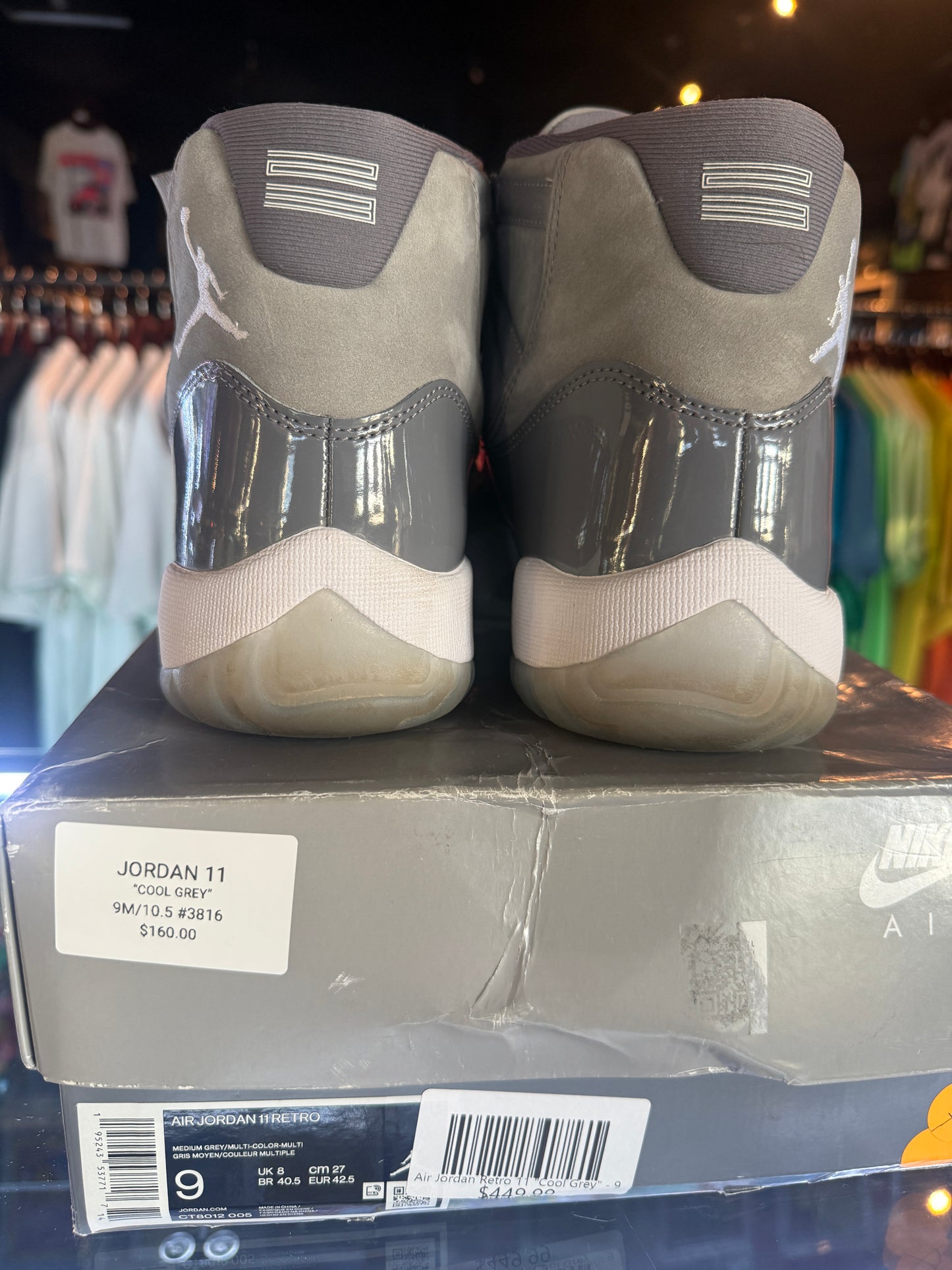 JORDAN 11 (USED), COOL GREY