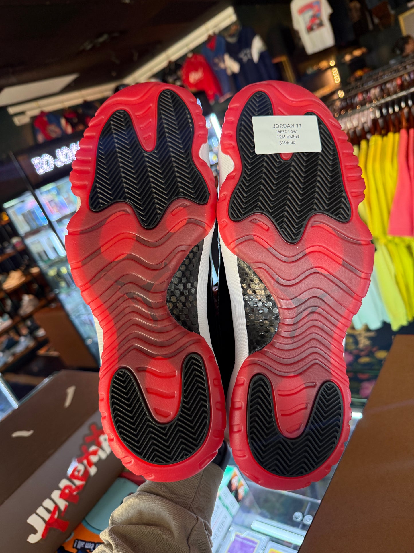 JORDAN 11 LOW “BRED” (NEW), #3809