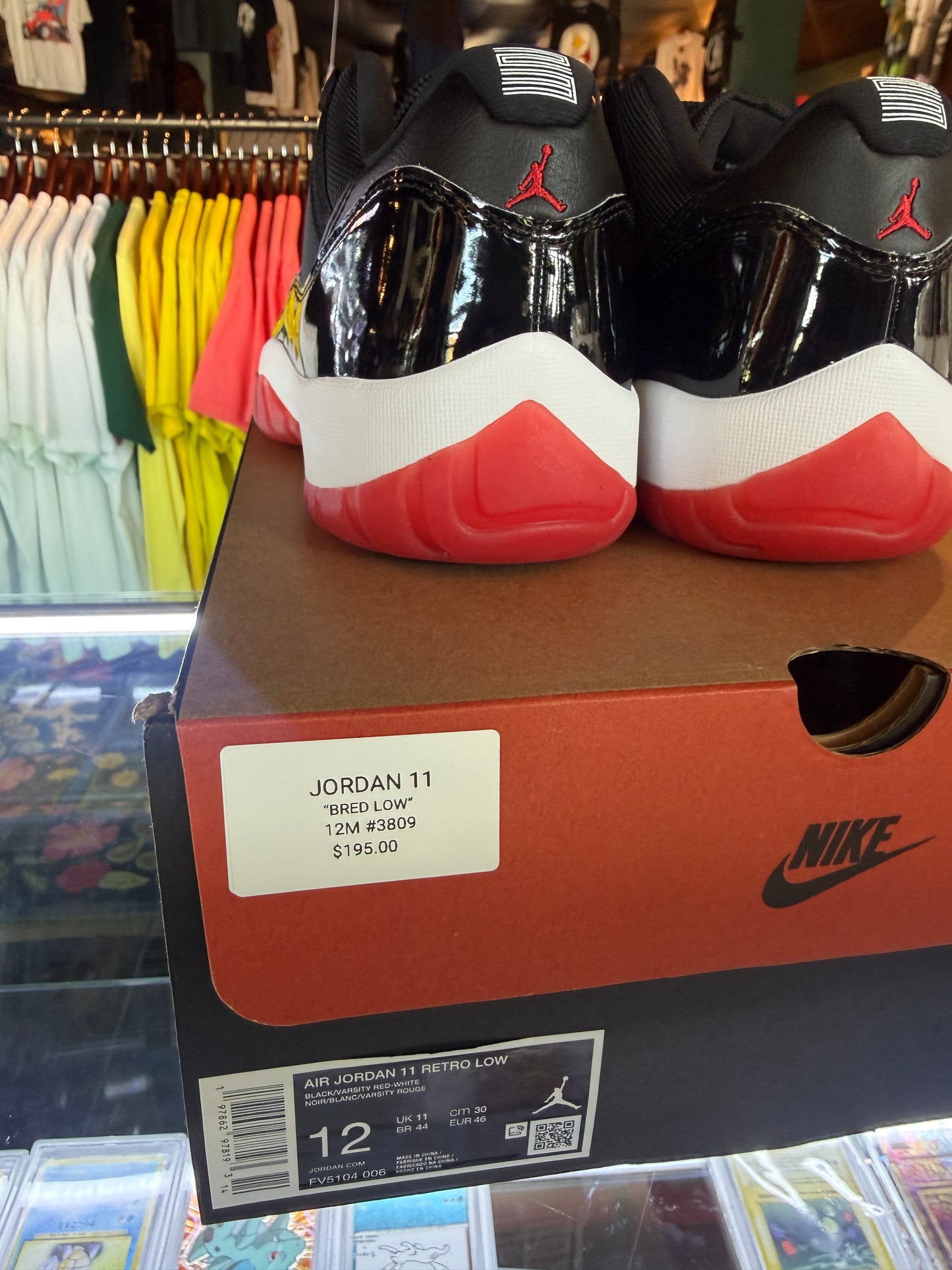 JORDAN 11 LOW “BRED” (NEW), #3809
