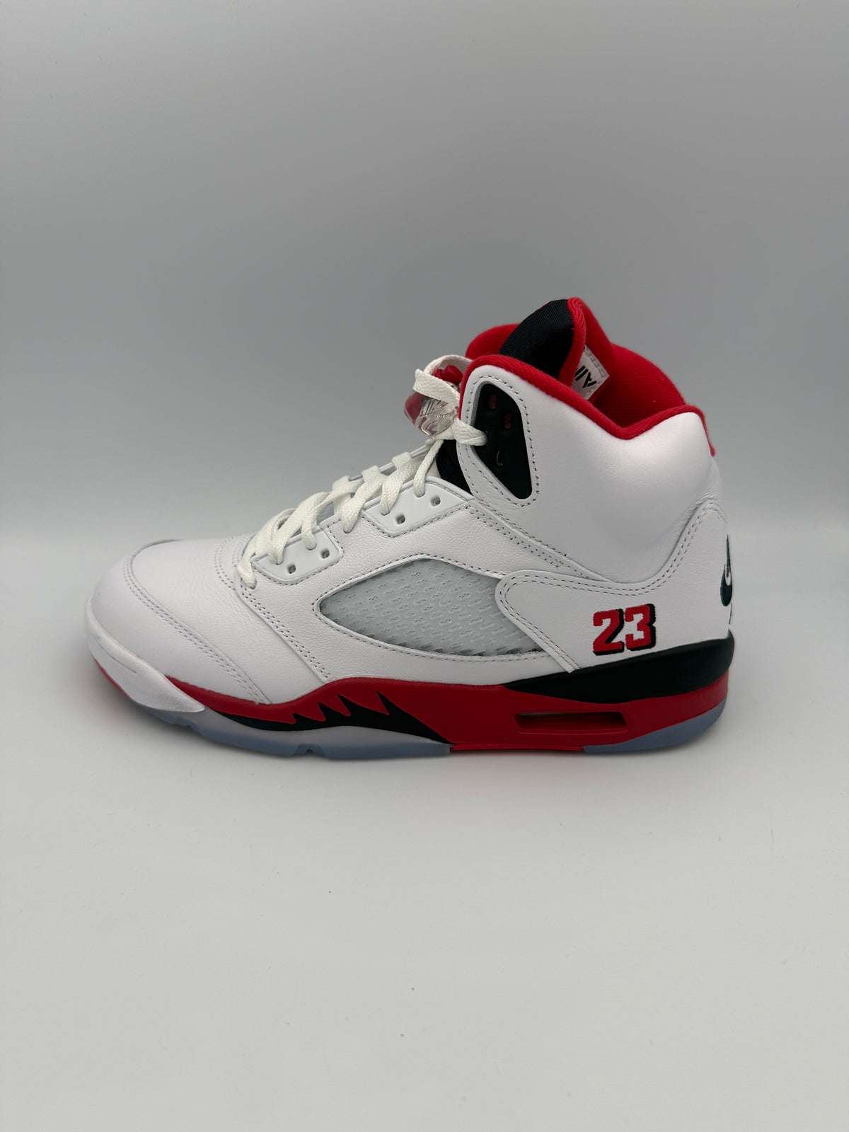JORDAN 5 , FIRE RED BLACK TONGUE