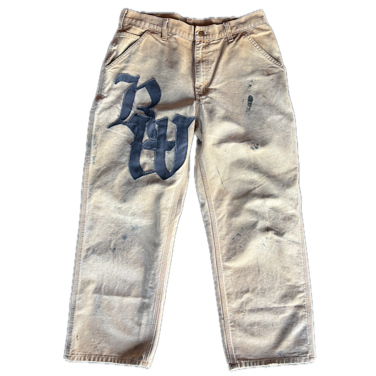 KHAKI DOUBLE POCKET RE-WORK PANTS