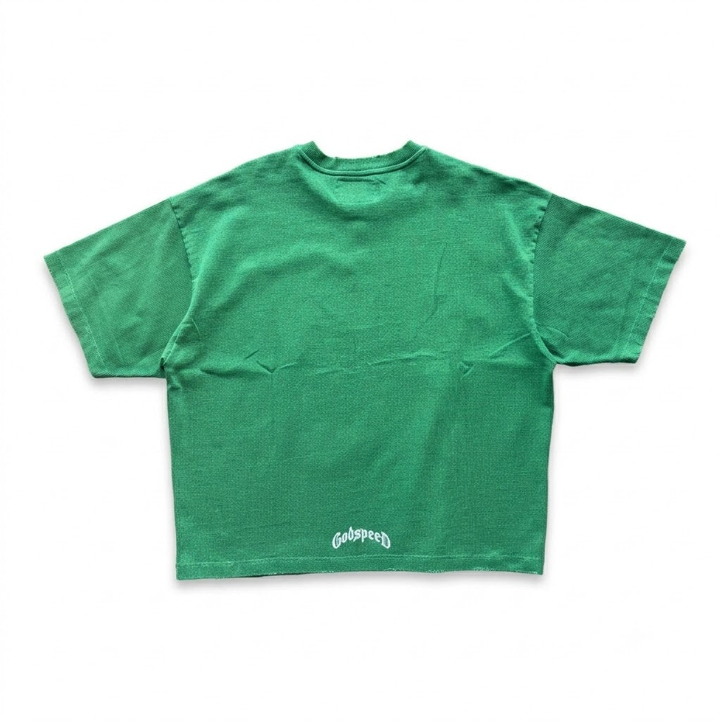 GODSPEED GREEN SKULL WREITH TEE
